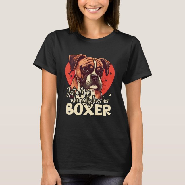 Camiseta Boxerdog with heartdecoration Boxermom  4 (Anverso)