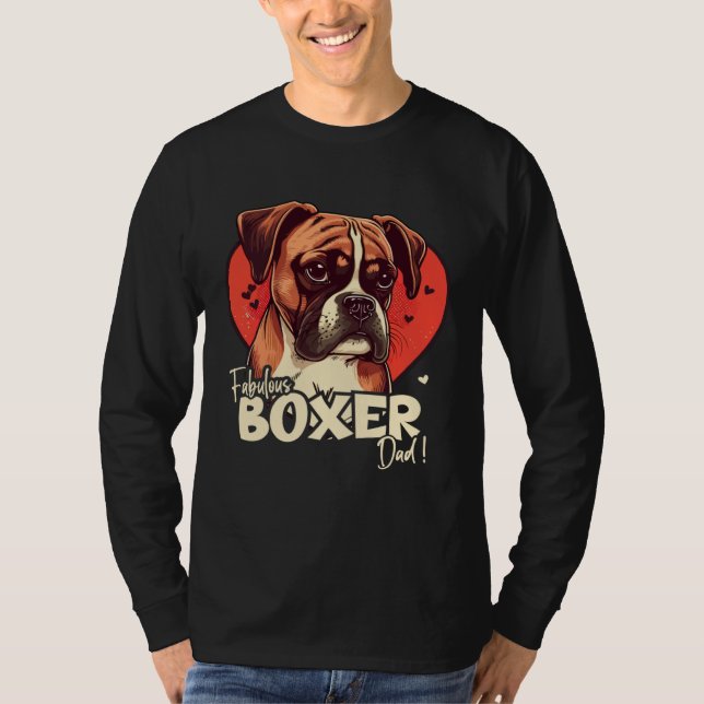 Camiseta Boxerdog With Heartdecoration Fabulous Boxerdad (Anverso)