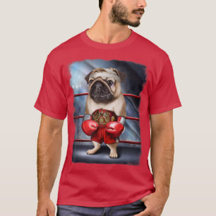 Camiseta Boxing Champion Pug Dog Fighter