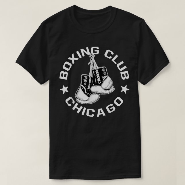 Camiseta Boxing Club Chicago Gloves Graphic for a Boxing Lo (Diseño del anverso)