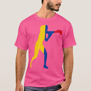 Camiseta Boxing Colombia Flag Mujeres Chica Box Femenina Co