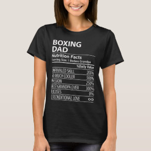 Camiseta Boxing Dad Nutrition Facts Funny Boxing Dad