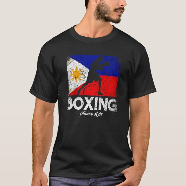 Camiseta Boxing Filipino Style Filipino Flag Boxing Filip (Anverso)