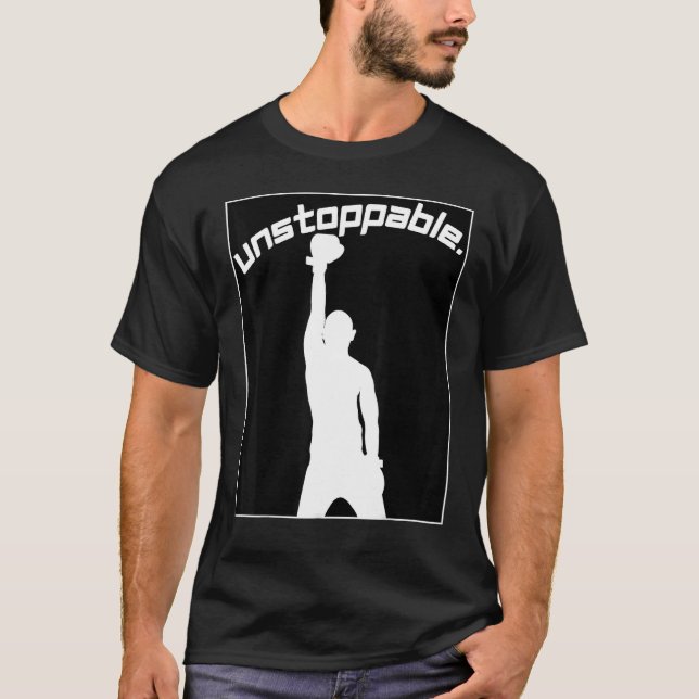 Camiseta Boxing Graphic Gym Workout Motivation Unstoppable (Anverso)