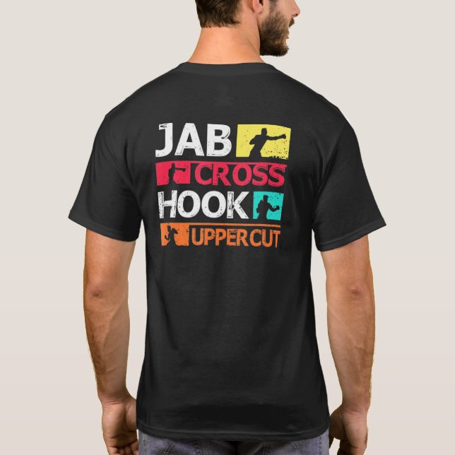 Camiseta Boxing Jab Cross Hook Uppercut Boxer Coach Figher (Reverso)