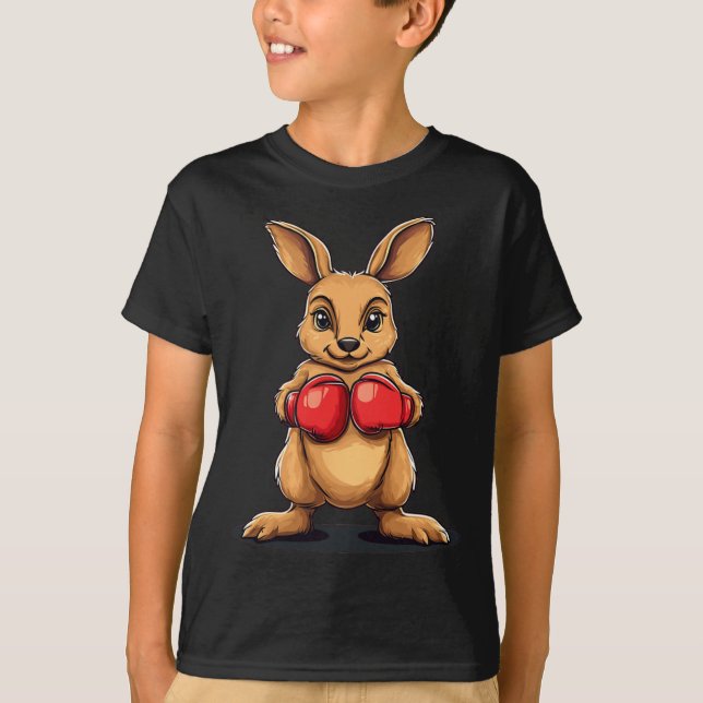 Camiseta Boxing Kangaroo Para Una Risa De Knockout (Anverso)