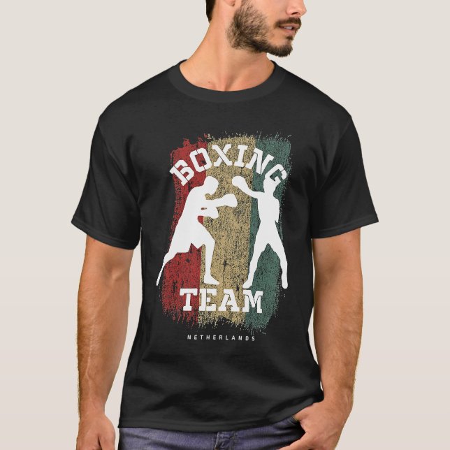 Camiseta Boxing Países Bajos Combate el Boxeo Deportivo (Anverso)