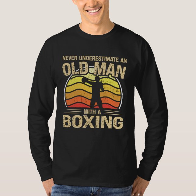 Camiseta Boxing Player Men Women Never Underestimate An Old (Anverso)