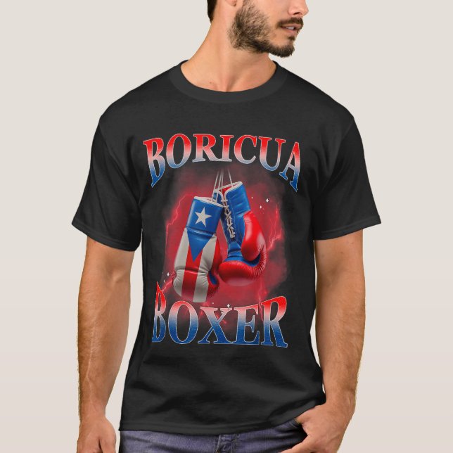 Camiseta Boxing Puerto Rico Boricua Boxer Puerto Rican  (Anverso)
