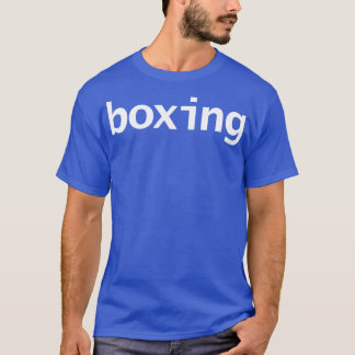 Camiseta Boxing Typografía mínima Texto blanco