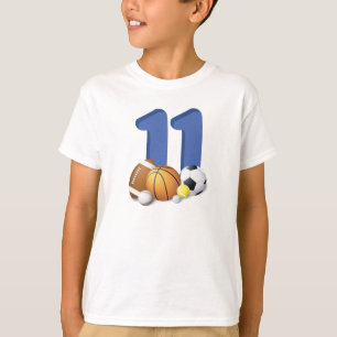 Camiseta Boy 11th Birthday Sports Balls