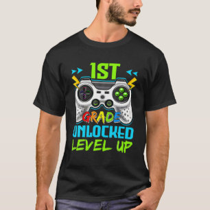 Camiseta Boy 1er Grado Desbloqueado Nivel Up Video Gamer Co