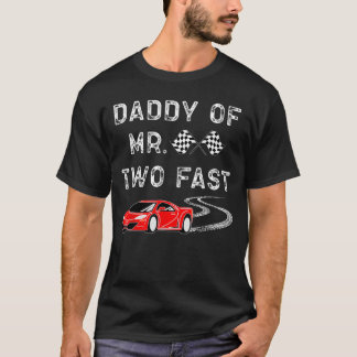 Camiseta Boy 2.º Racer de Cumpleaños PapiDos Rápido Día de 