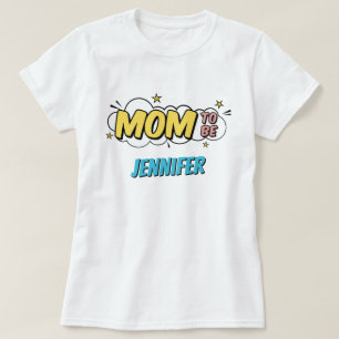 Camiseta Boy Comic Book Superhero Baby Shower Mom
