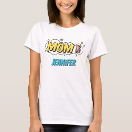 Camiseta Boy Comic Book Superhero Baby Shower Mom