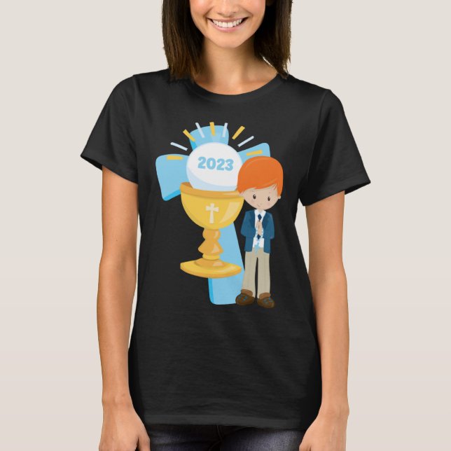 Camiseta Boy First Community Keepsake 2023 Cross Blue Rosar (Anverso)