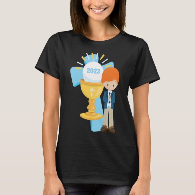Camiseta Boy First Community Keepsake 2023 Cross Blue Rosar (Anverso)