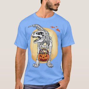 Camiseta Boy Halloween-Shirt Dinosaur Skeleton Pumpkin-Shir