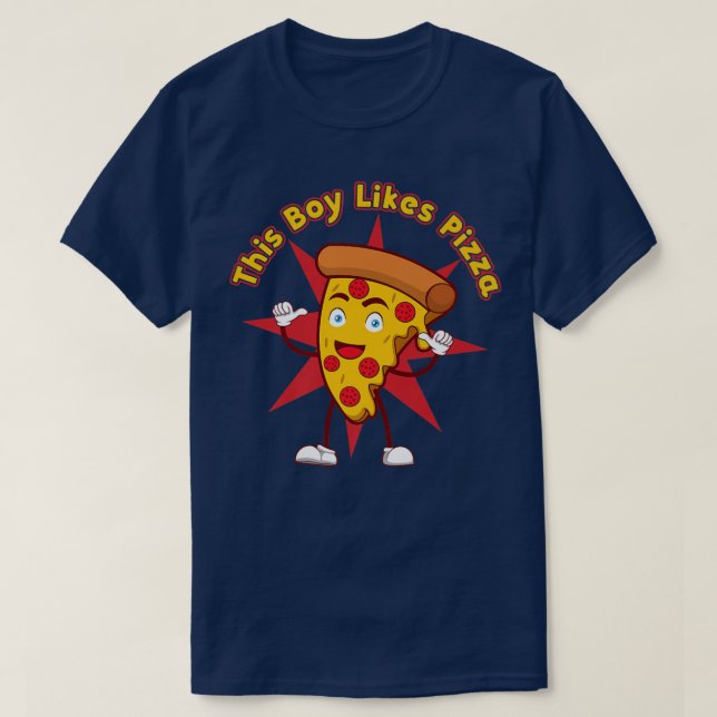 Camiseta Boy Likes Pizza Funny Saying Pizza Chef  (Diseño del anverso)