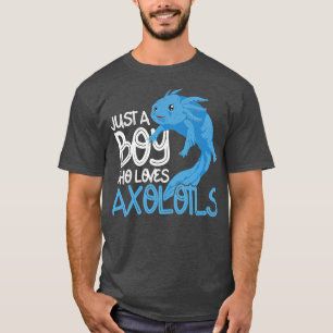 Camiseta Boy Love Axolotls Único Anfibio Exótico Axolotl