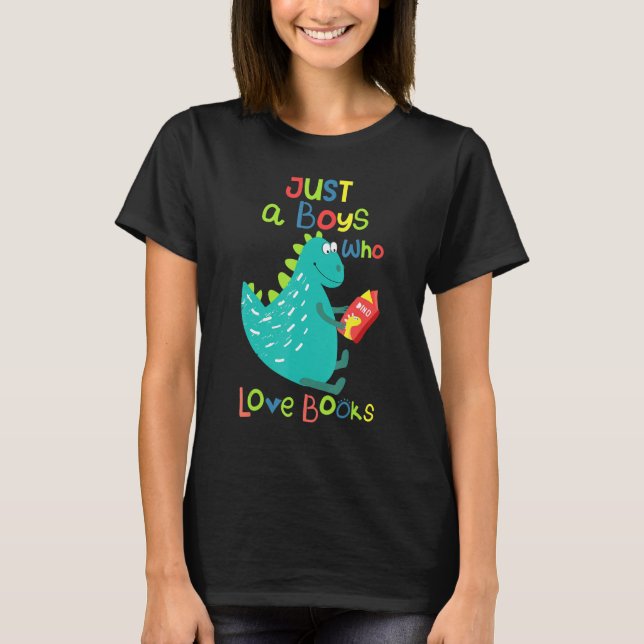 Camiseta Boy Loves Books Shirt Reading Bookworm Kids Toddle (Anverso)