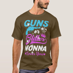 Camiseta Boy Or Girl Pink Or Blue Nonna Loves You Gender Re