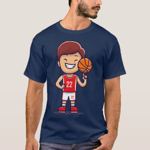 Camiseta Boy Playing Basketball