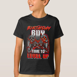 Camiseta Boy Time To Level Up Video Game Birday Party Boy