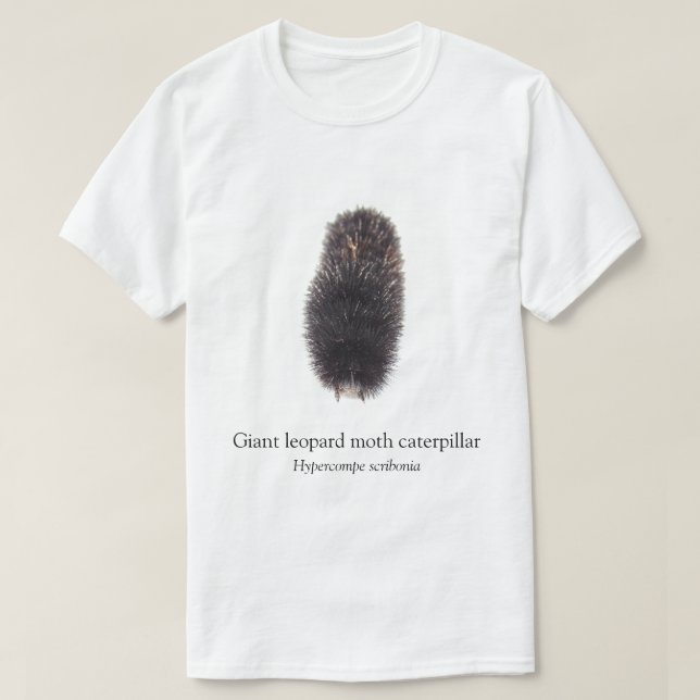 Camiseta BOYB Gigante Leopardo Moth Caterpillar Blanco (Diseño del anverso)