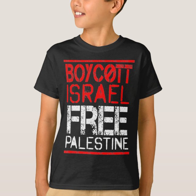 Camiseta Boycott Israel Palestine Gaza War Awareness  (Anverso)