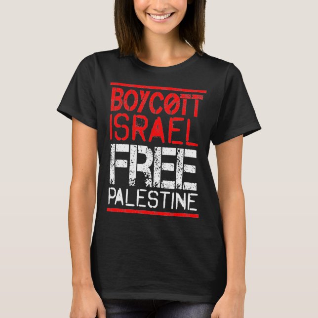 Camiseta Boycott Israel Palestine Gaza War Awareness  (Anverso)