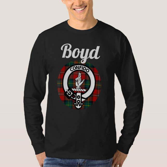 Camiseta Boyd Clan Escocia Nombre Escudo De Armas Tartán (Anverso)