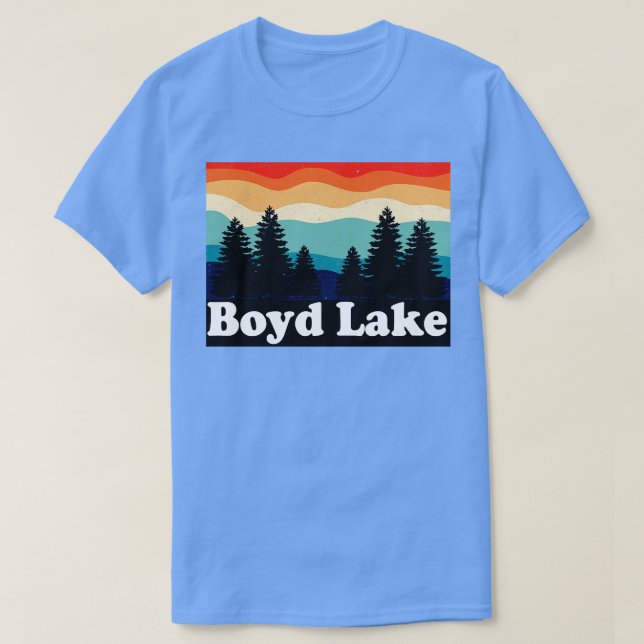 Camiseta Boyd Lake Colorado Retro (Diseño del anverso)