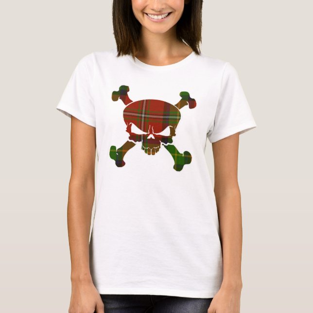 Camiseta Boyd Tartan Skull Sin Banner (Anverso)