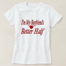Camiseta Boyfriend con texto rojo