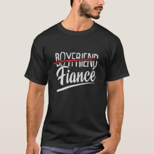 Camiseta Boyfriend Fiance Engagement Tee Parejas involucrad
