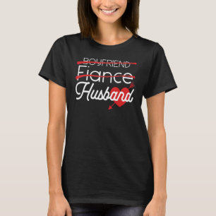 Camiseta Boyfriend Fiance Husband Groom Boda Tema