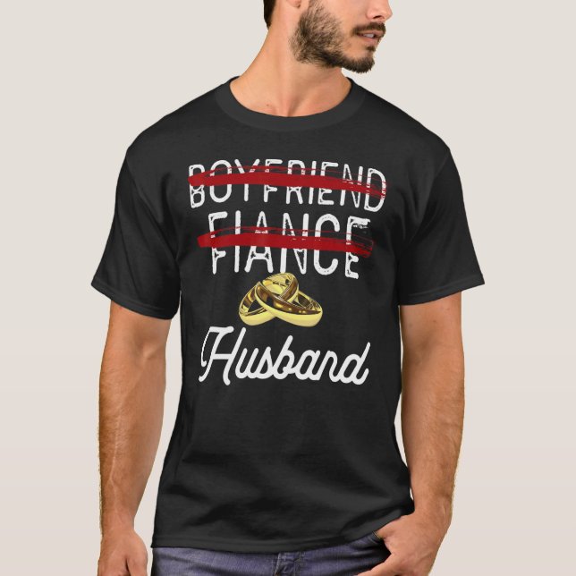 Camiseta Boyfriend Fiance Husband Groom Wedding Themed (Anverso)