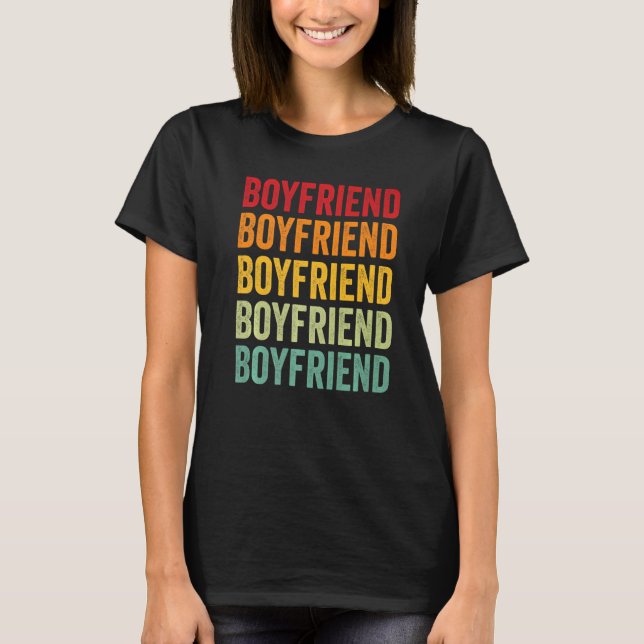 Camiseta Boyfriend Rainbow Text Boyfriend Colorous (Anverso)