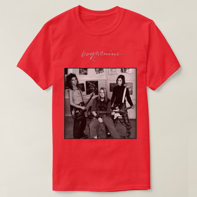 Camiseta boygenius x resbalón rosa (Diseño del anverso)