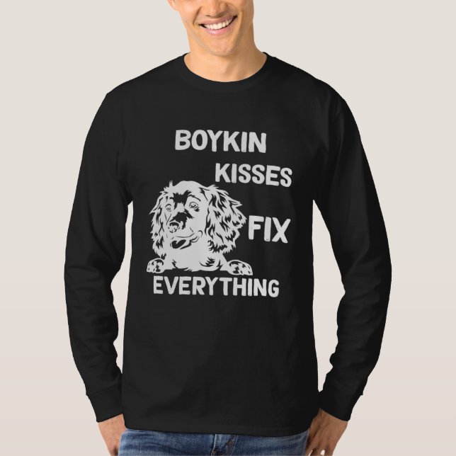 Camiseta Boykin Spaniel kisses fix everything  1 (Anverso)