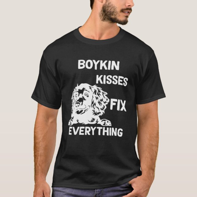 Camiseta Boykin Spaniel kisses fix everything  1 (Anverso)