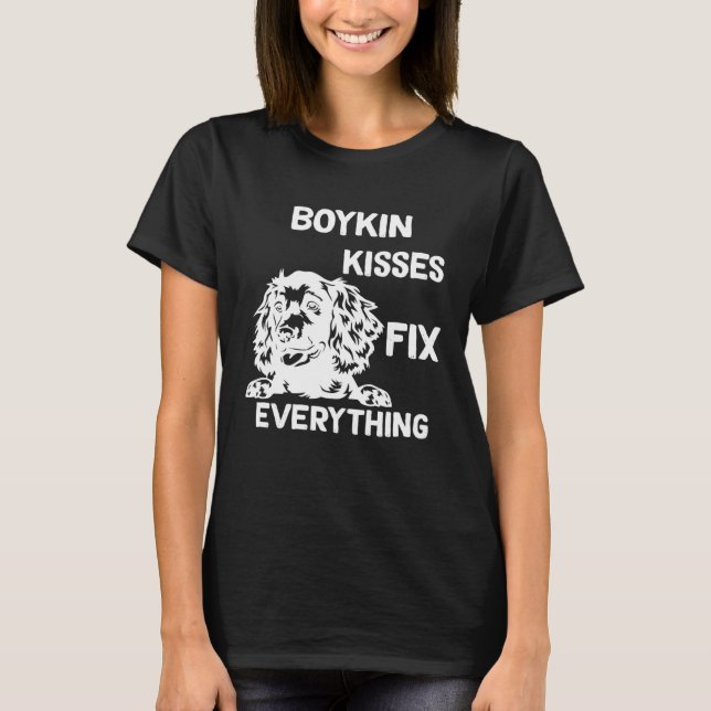 Camiseta Boykin Spaniel kisses fix everything  1 (Anverso)