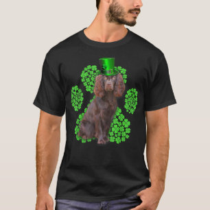 Camiseta Boykin Spaniel Shamrock Paw Clovers St Patrick's D