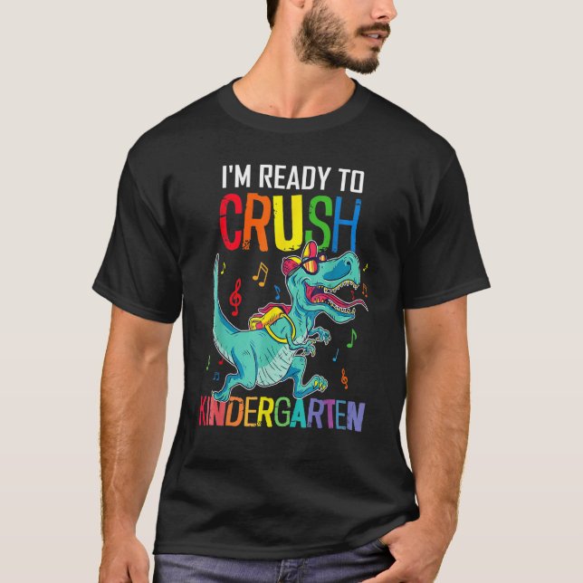 Camiseta Boys Back To School I'm Ready To Crush Kindergarte (Anverso)