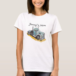 Camiseta Boys Birthday Party Blue Semi Truck