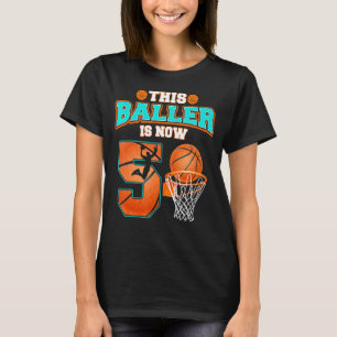 Camiseta Boys de Baloncesto 5 Años Este Baller Ya Tiene 5 A