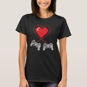 Camiseta Boys Día de San Valentín Video Game Controller Hea