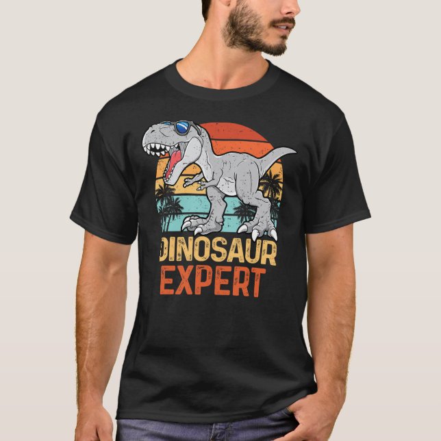 Camiseta Boys Dinosaur Expert Funny Paleontologist T-Rex Ki (Anverso)