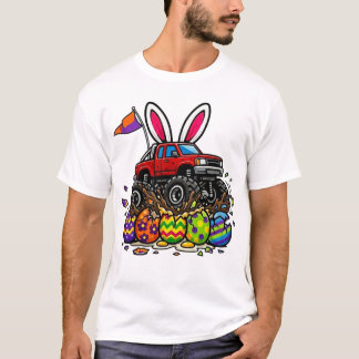 Camiseta Boys Easter Monster Truck Eggs Toddler Kids